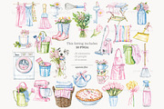 Spring Clipart | Cleaning Clip Art, a Seasonal Illustration by GlamArtZhanna (Thumbnail 3 of 8)