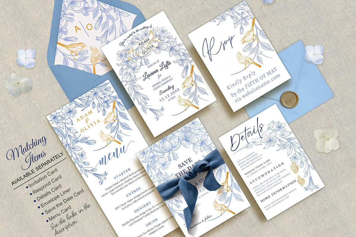 Love birds Save the Date Template, an Invitation Template by Shwet Art (Photo 3 of 6)