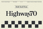 Highway 70 - Retro Serif, a Serif Font by Lateral Design (Thumbnail 1 of 15)