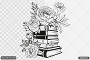 Floral Book SVG PNG Bundle Vol. 1, an Illustration by Actual Pixel (Thumbnail 26 of 29)