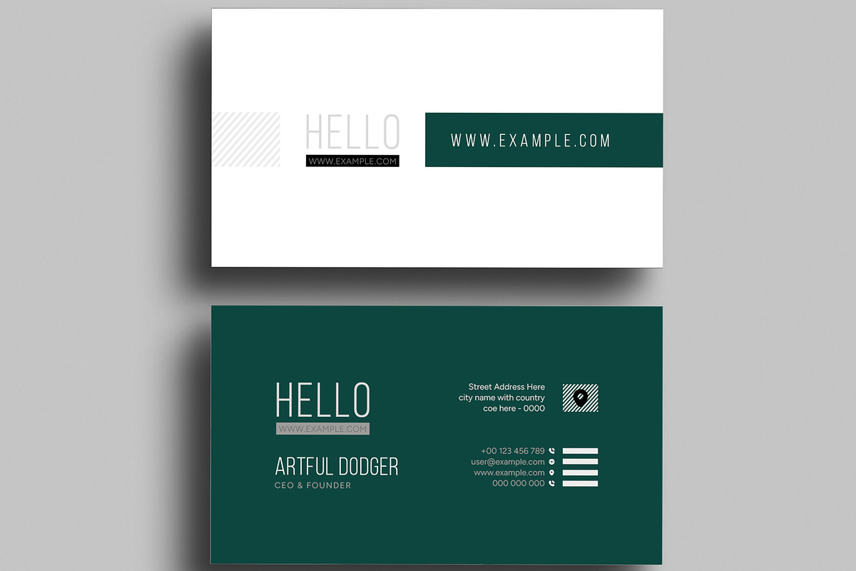 Business Card Template Layout, a Business Card Template by MightyDesign (Photo 3 of 6)