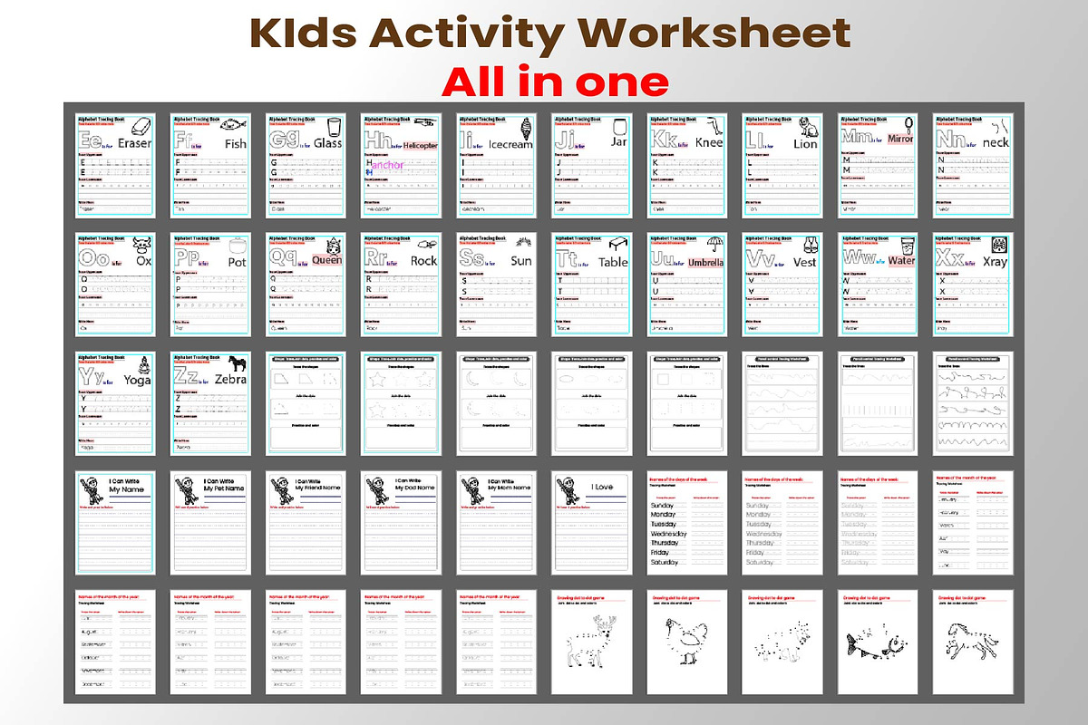 Kids activity worksheets, a Graphic by Hitubrand (Photo 4 of 5)