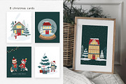 Christmas Houses Vector Clipart, a Seasonal Illustration by Jenny Quince (Thumbnail 3 of 9)
