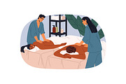 Masseurs do massage, SPA center set, a Healthcare Illustration by PaperTrident (Thumbnail 2 of 7)