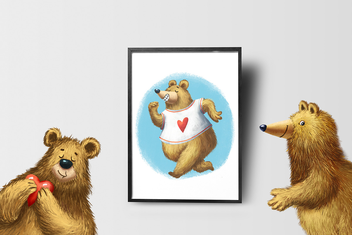 Bear in Love - Clipart Set, an Animal Illustration by Mashamashastu (Photo 8 of 8)