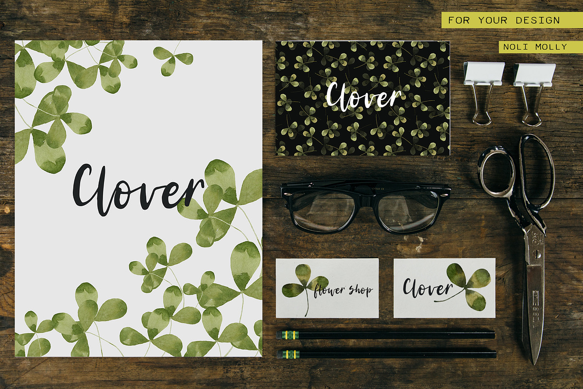 Clover and Bumblebees. Watercolor., an Illustration by Noli Molly Store (Photo 5 of 6)