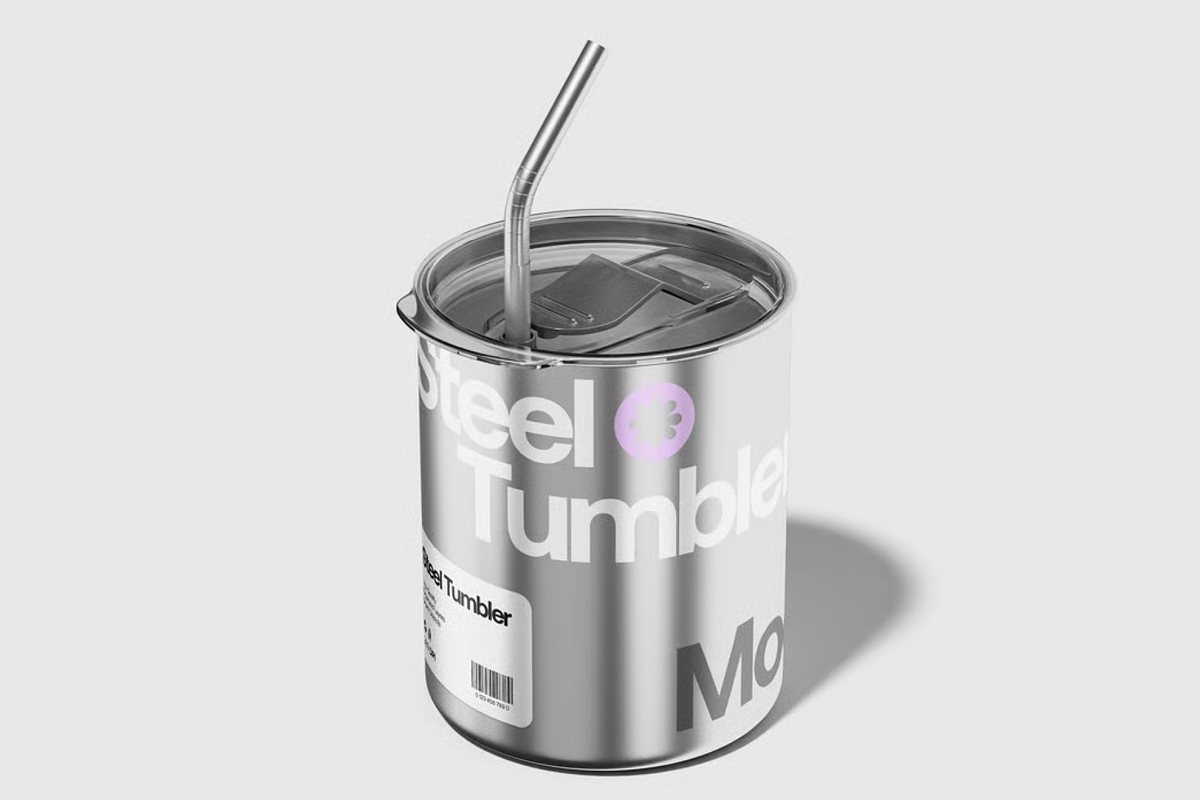 Tumbler Mockup Front & Side, a Cups & Container Mockup by graphicsauce (Photo 2 of 4)