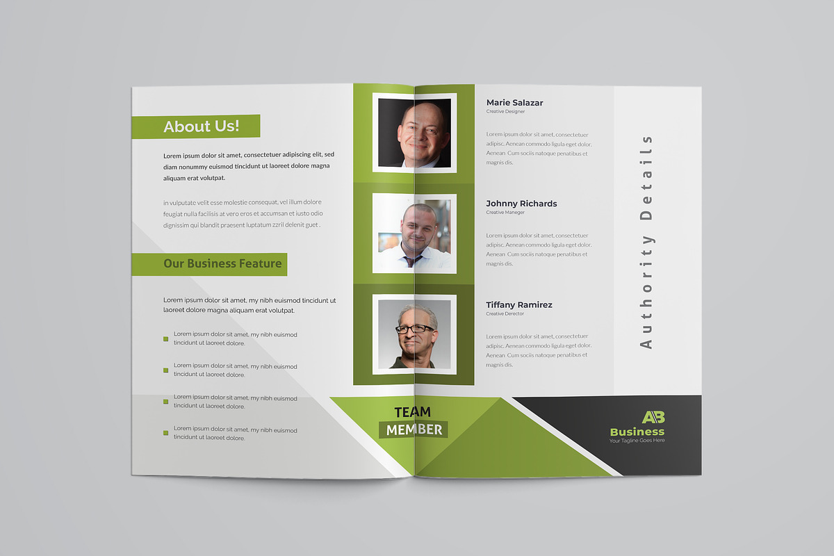Green Corporate Bifold Brochure, a Brochure Template by ZAAS (Photo 2 of 8)