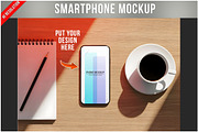 Smartphone Mockup and Coffee PSD, an iPhone Mockup by Bruno's Shop (Thumbnail 1 of 4)