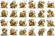 Whimsical Daisy Snail Clipart, a Seasonal Illustration by designcity5 (Thumbnail 2 of 5)