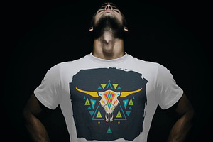 Sublimation Design Bull Cow Skull