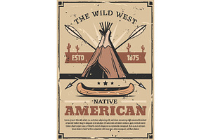 Wild West Canoe, Arrows And Wigwam