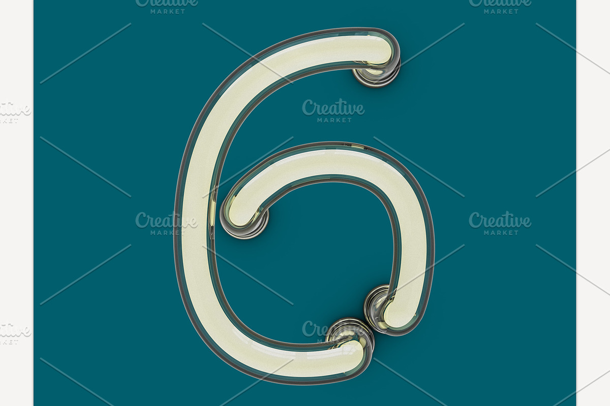 Neon tube font, an Object Graphic by 3D Graphics Shop (Photo 23 of 38)