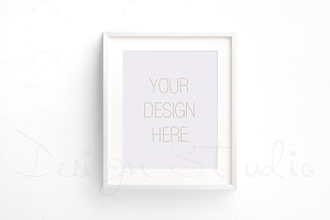 vertical & horizontal white frame