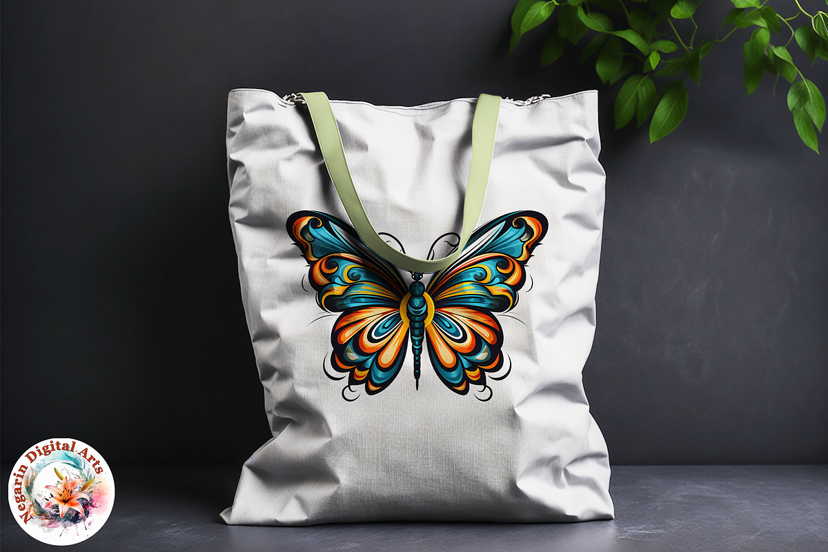 Watercolor Butterfly Logo Art, an Object Graphic by Negarin Digital Art (Photo 10 of 11)