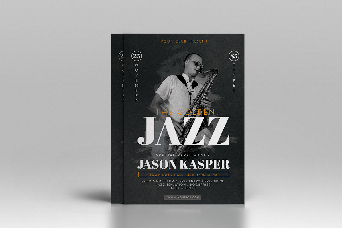 Jazz Concert Flyer, a Flyer Template by Tokosatsu (Photo 3 of 4)