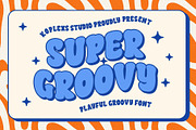 Super Groovy - Playful Retro Font, a Handwritten Font by Koplexs Studio (Thumbnail 1 of 10)