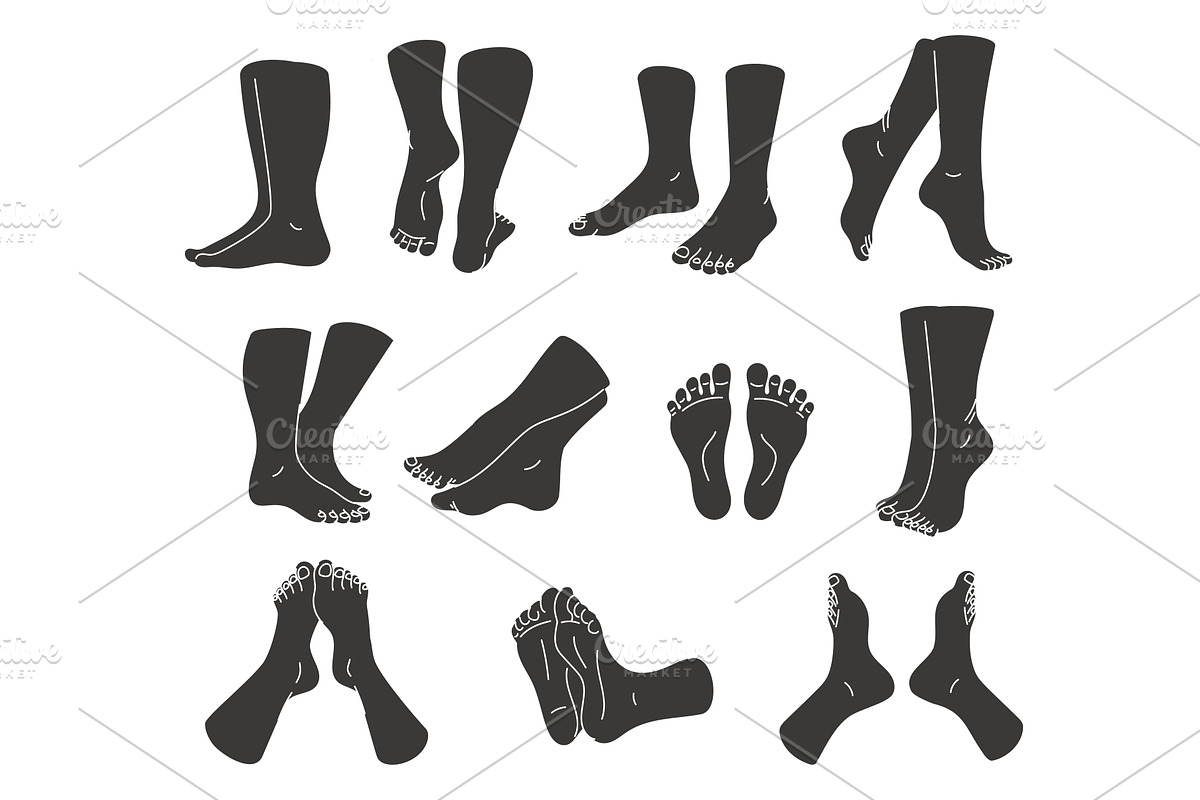 Human legs in different angles, a Person Illustration by Vectorbuum