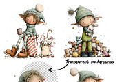 Whimsical Festive Christmas Elf, a Graphic by one-touch (Thumbnail 3 of 10)