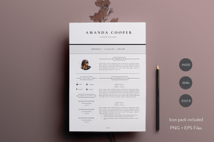 3 Page Resume Template | INDD + DOCX