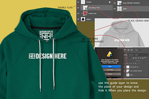 Customizable Front Hoodie Mockup PSD