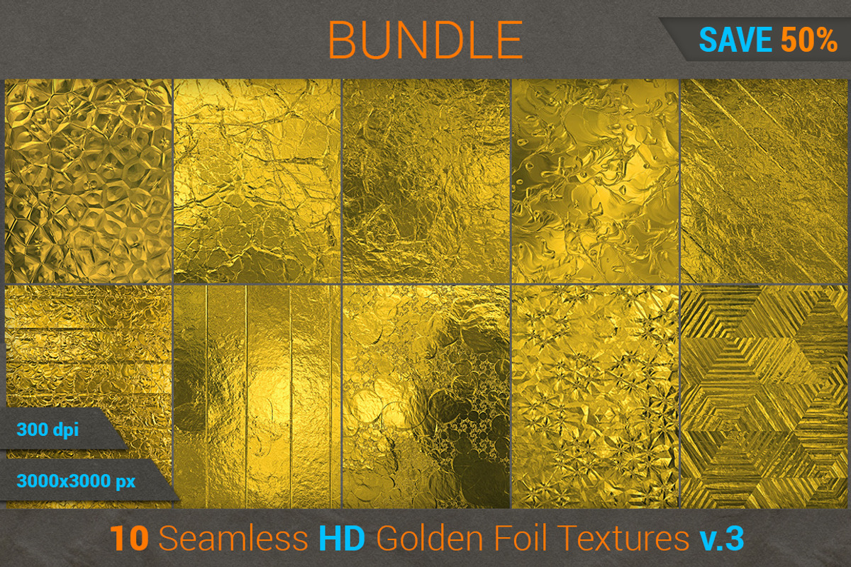 Golden Foil HD Texture Bundle (v 3)