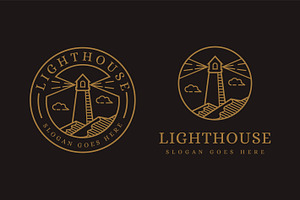 Elegance Line Art Lighthouse Logo