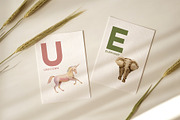 Kids Animal Alphabet and Letter Card, an Animal Illustration by Julia M. Watercolor (Thumbnail 9 of 10)