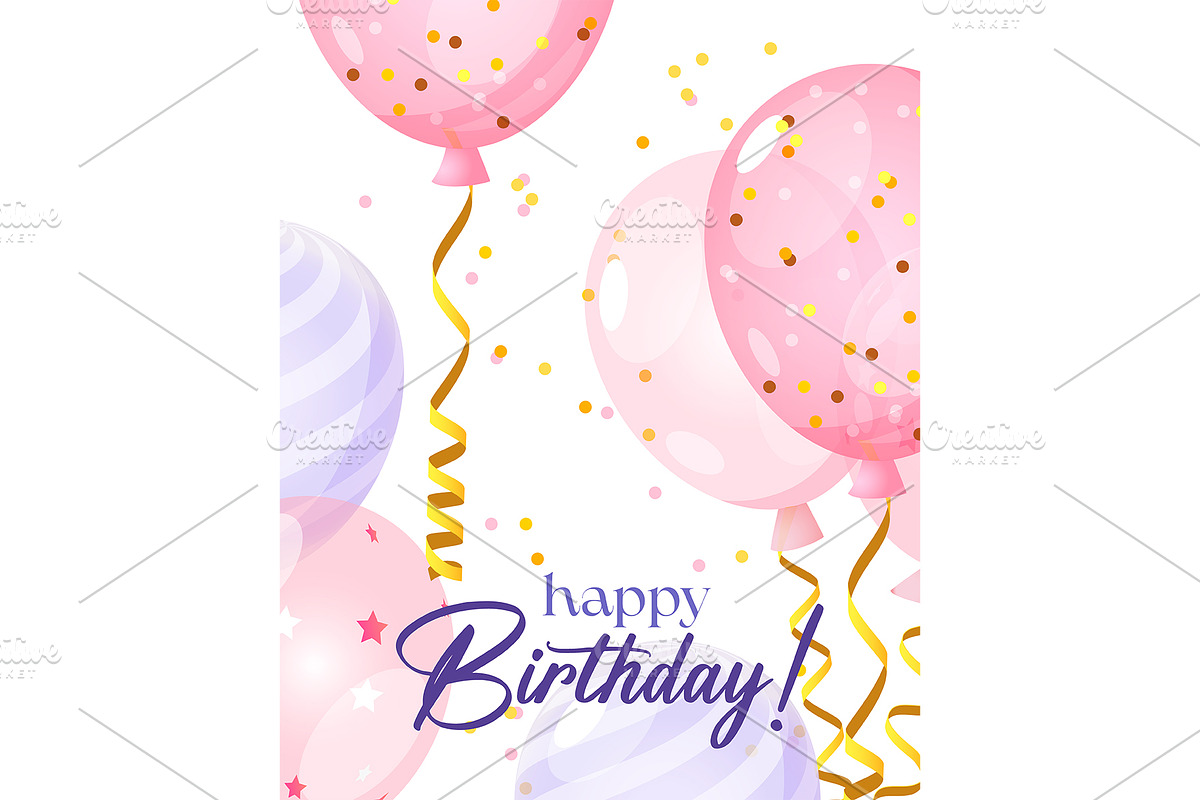 Birthday greeting card, a Decorative Illustration by Elen_Art