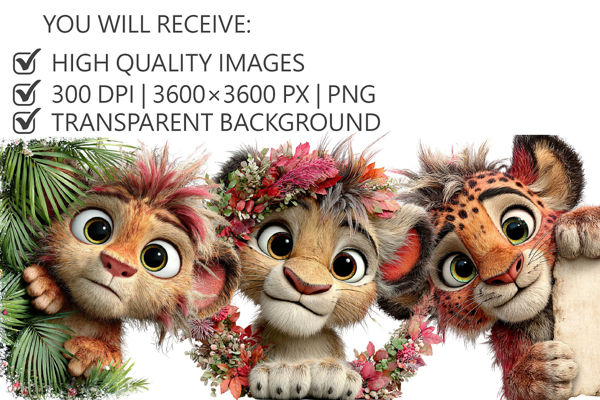Baby Lion Peeking Clipart, an Illustration by Pixels.Craft (Photo 3 of 5)
