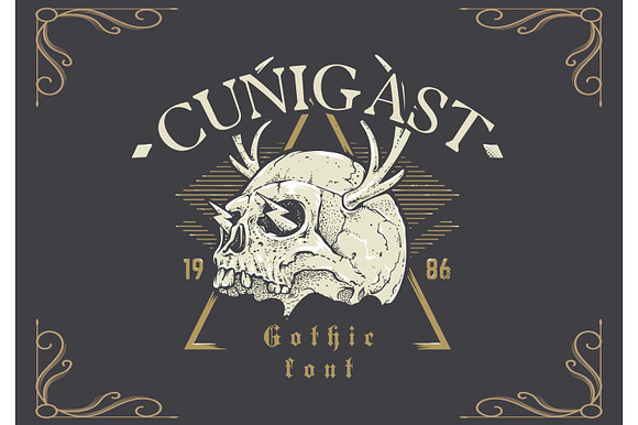 Cunigast Gothic Font preview 4