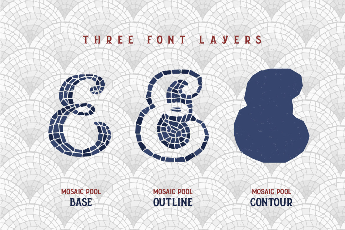 Mosaic Pool Typeface preview 4