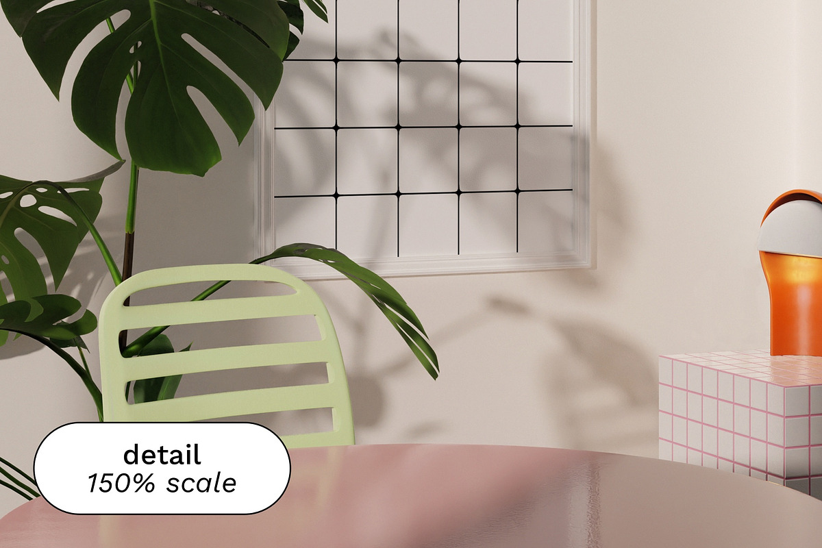 Interior frame mockup bundle PHOEBE, a Print Template by Bonumo (Photo 4 of 15)