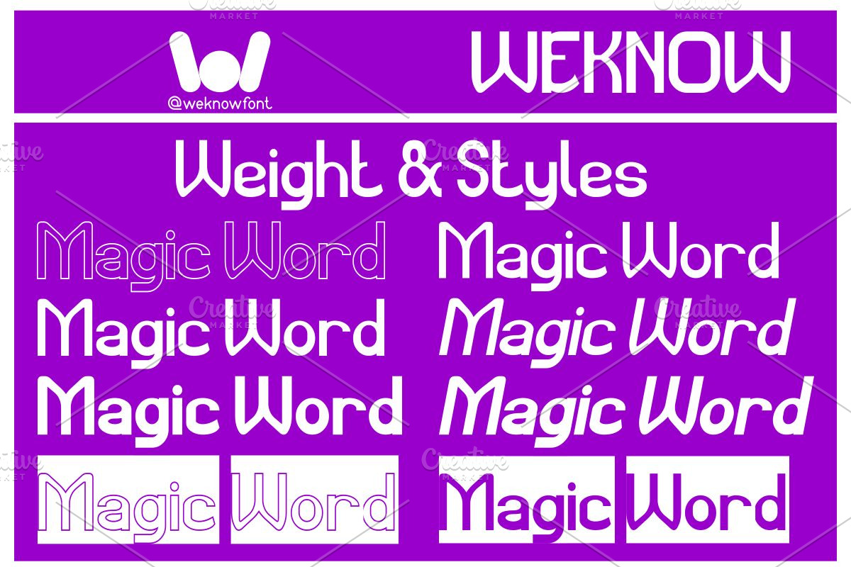 Magic Word font, a Sans Serif Font by weknow (Photo 7 of 8)