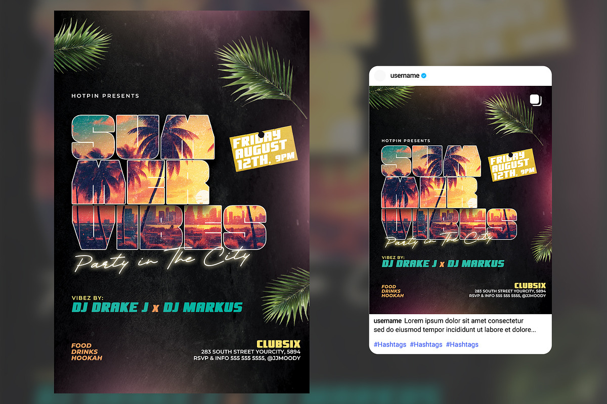 Summer Party Flyer Template, a Flyer Template by Hotpin (Photo 2 of 2)