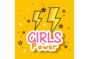 Power Girl Card With Energy Ray