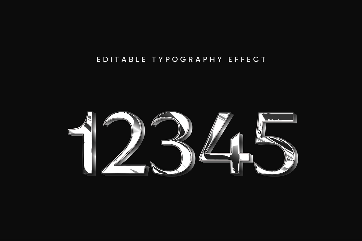 Metallic Solid Chrome Text Effect preview 2