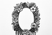 50 Elegant Floral Oval Mirror Frame, a Decorative Illustration by Amazin_art (Thumbnail 35 of 40)