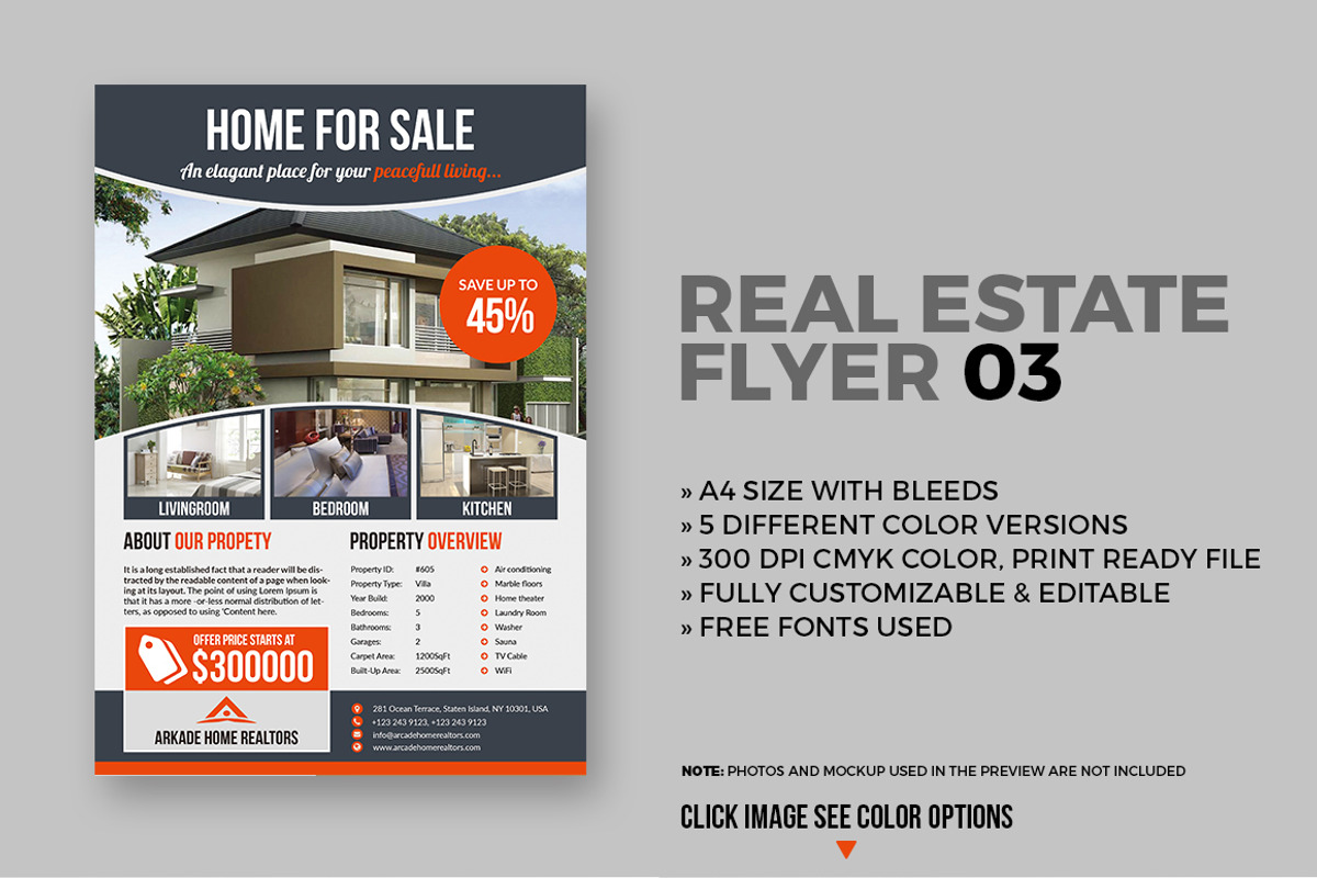 15 Real Estate Flyers Bundle, a Flyer Template by GraphicsEgg (Photo 4 of 16)