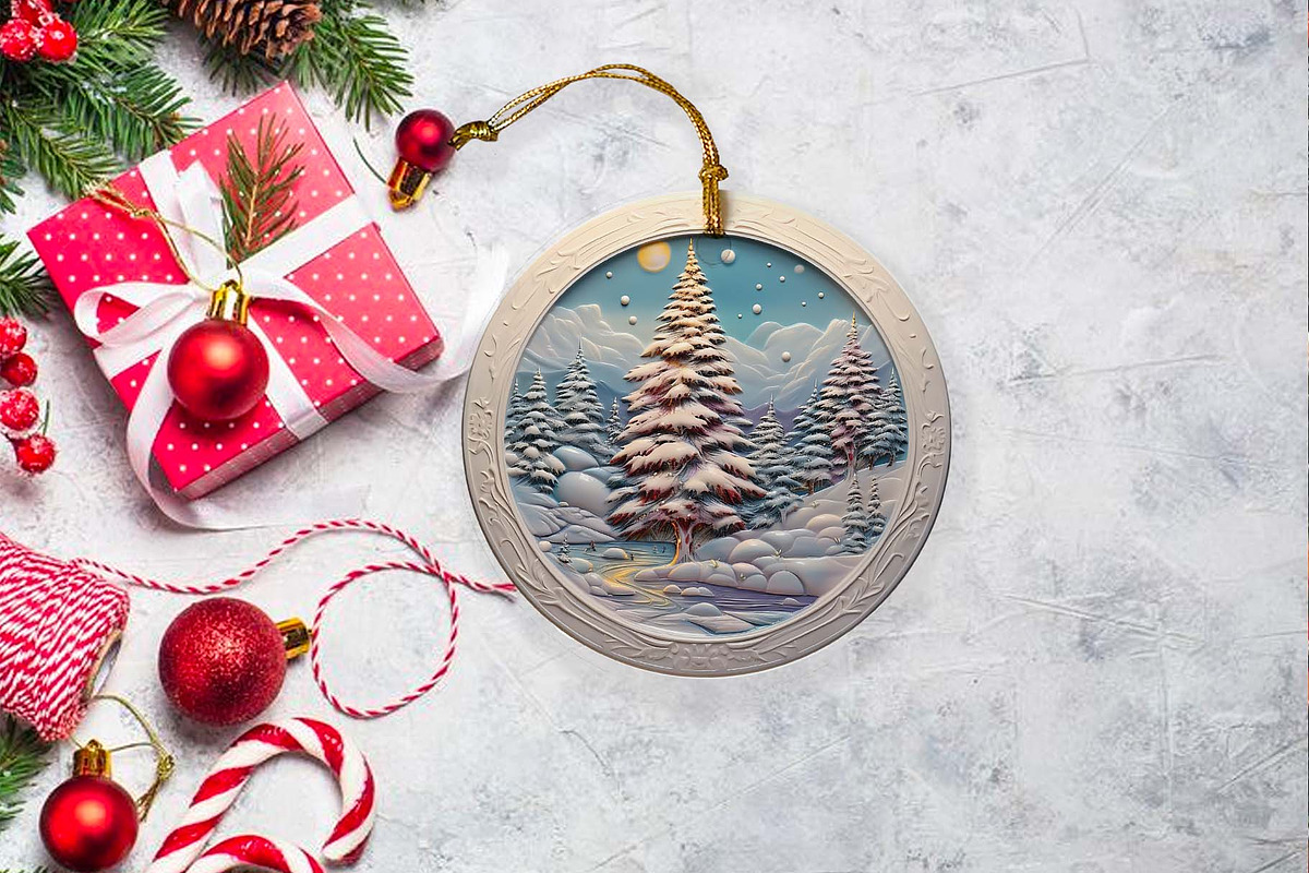 Christmas Ornament Bundle 3d, an Illustration by Moon Studio (Photo 5 of 6)