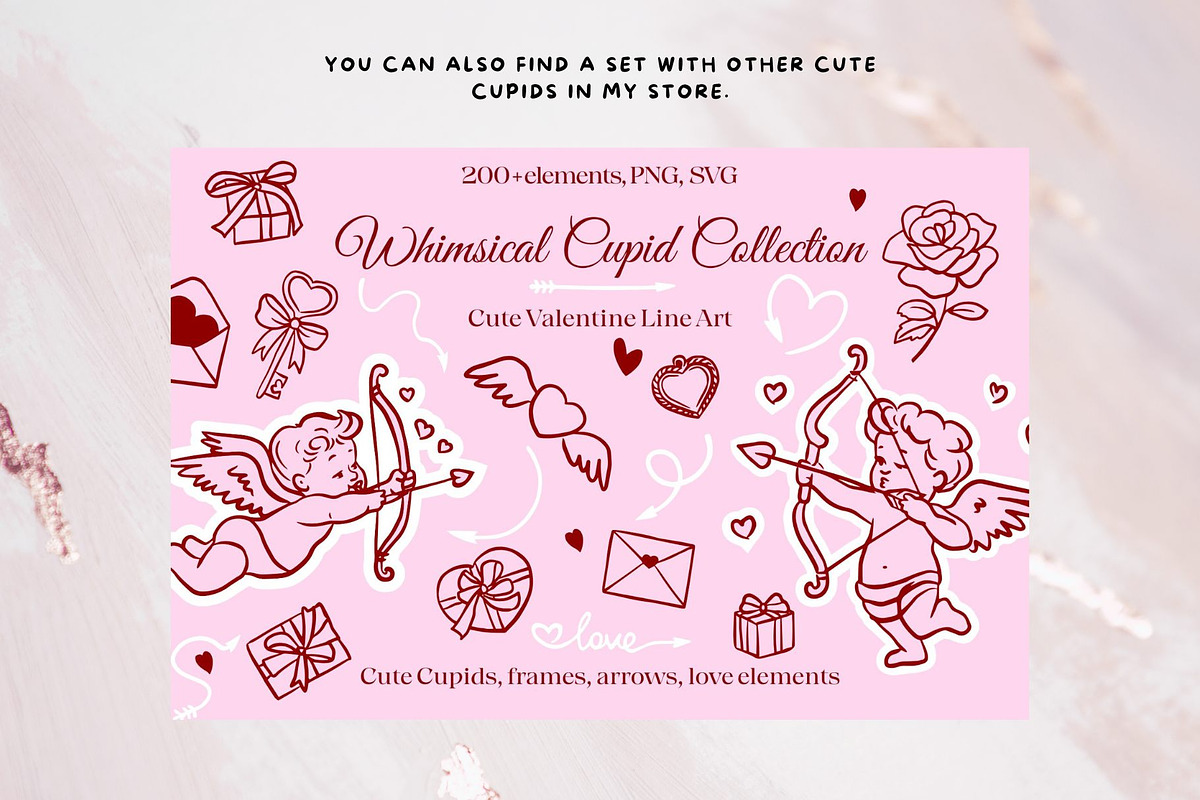 Valentine's Day Hand Drawn Art, a Decorative Illustration by InstaDesignPro (Photo 14 of 14)