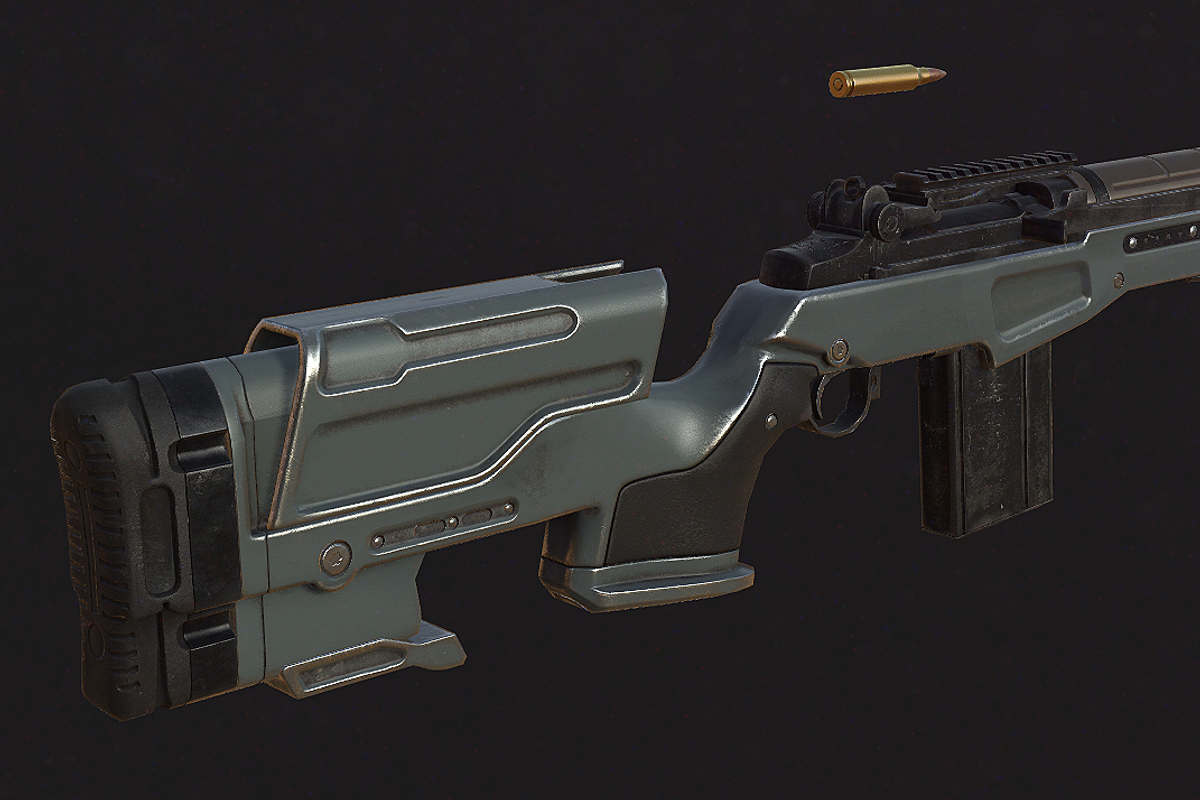 3DRT - Modern firearms HD - M14, an Object 3D Model by 3DRT.com (Photo 7 of 7)