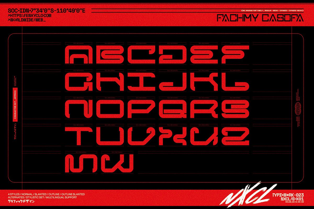 NCL Megrabs Font Family, a Sans Serif Font by Enxyclo Studio (Photo 11 of 19)