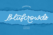 Blufcrowds Classic Script Font, a Script Font by Maulana Creative (Thumbnail 1 of 10)