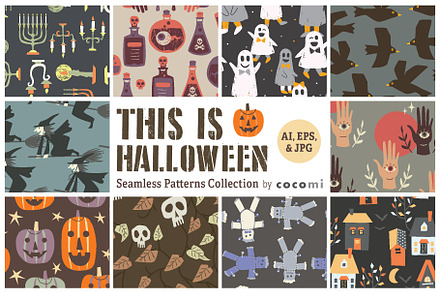 THIS IS HALLOWEEN seamless patterns