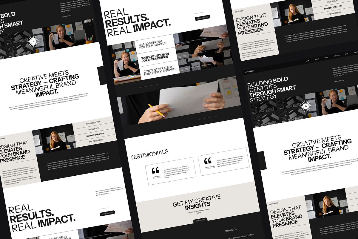 Figma Portfolio Landing Page, a Landing Page Template by Musara (Photo 2 of 6)