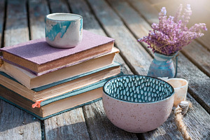 Books and Tea Picnic 12, a Nature Photo by Coral Antler