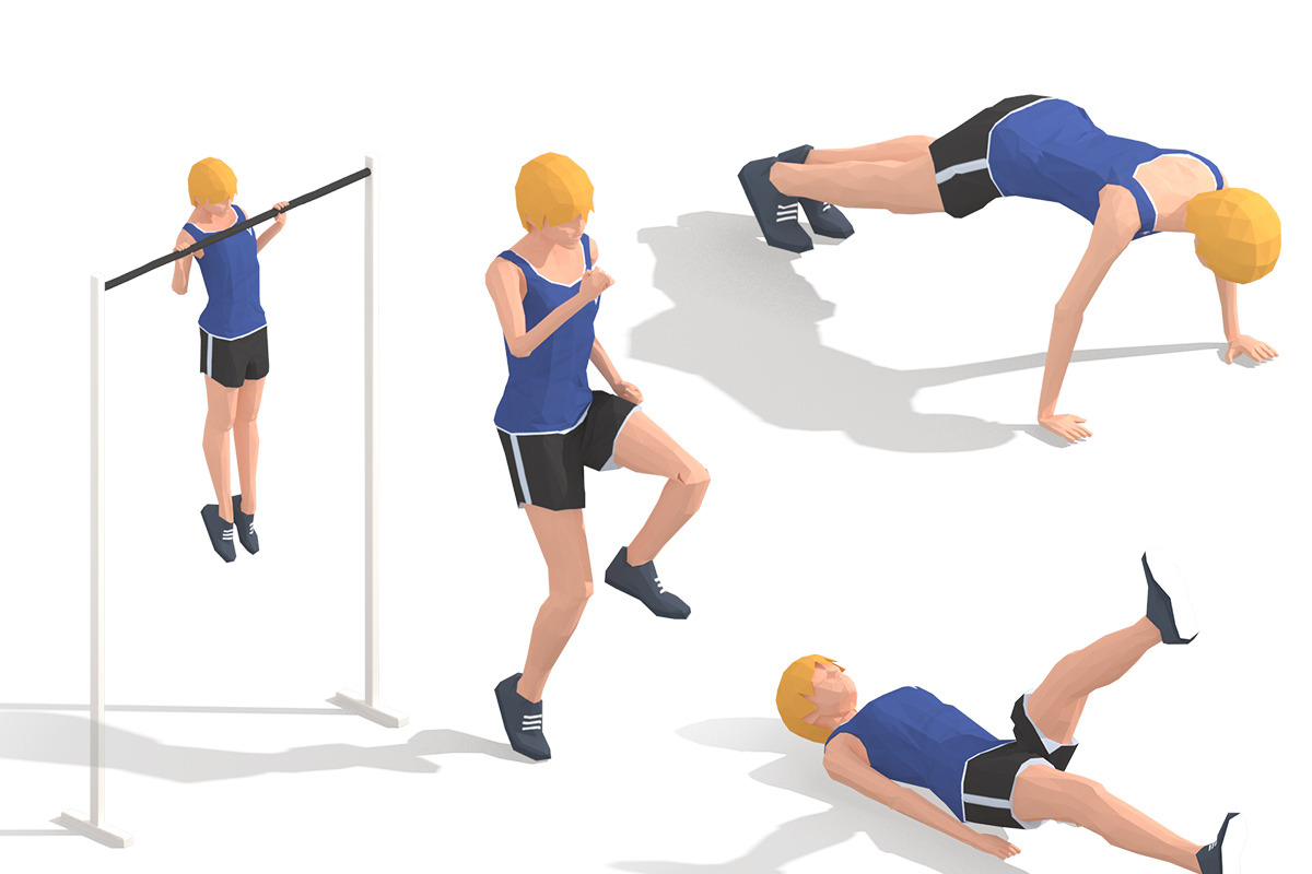 Exercise Animations Bundle Woman, a Characters & Person 3D Model by Daniel Mikulik (Photo 5 of 14)