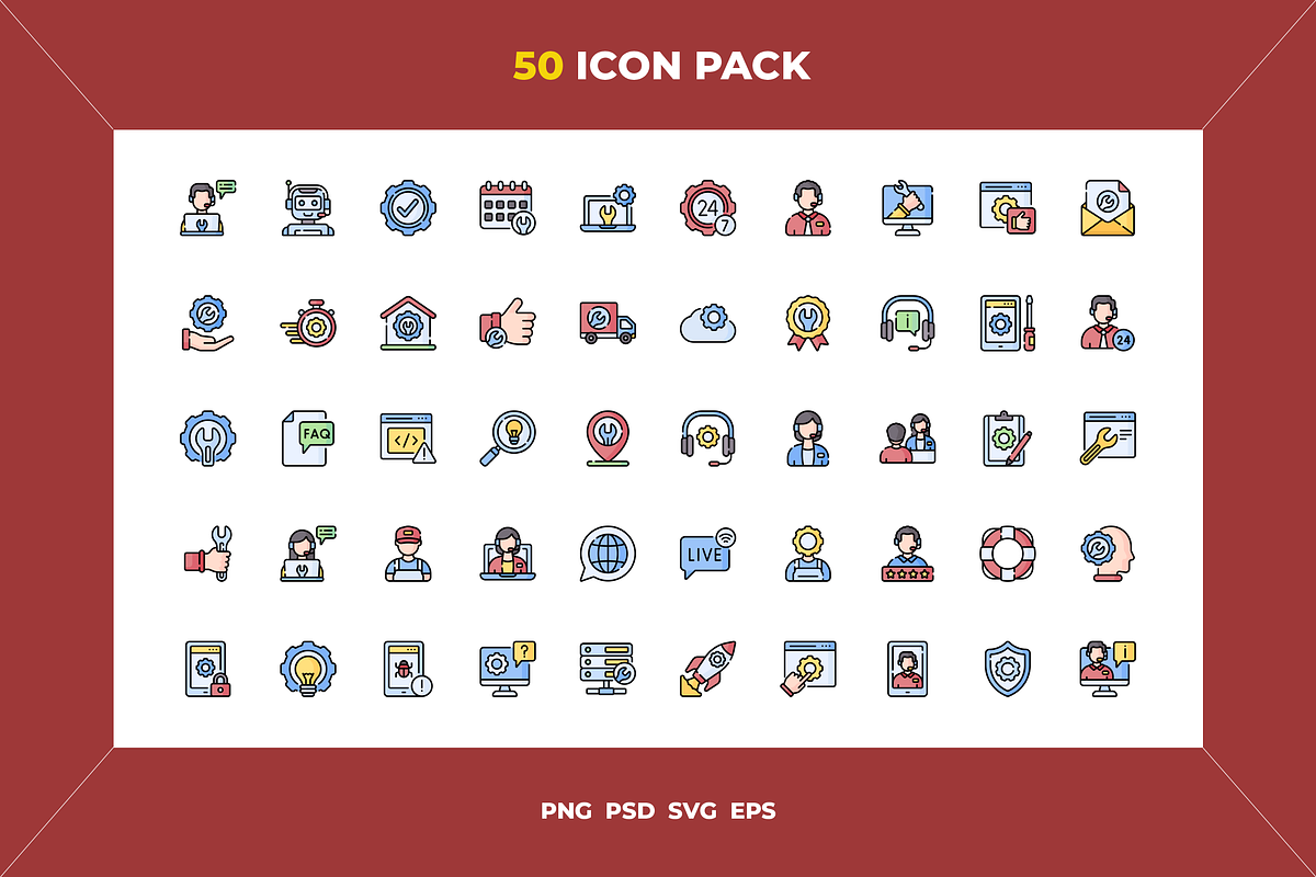 Tech support icons, an Outline Icon by Wencory