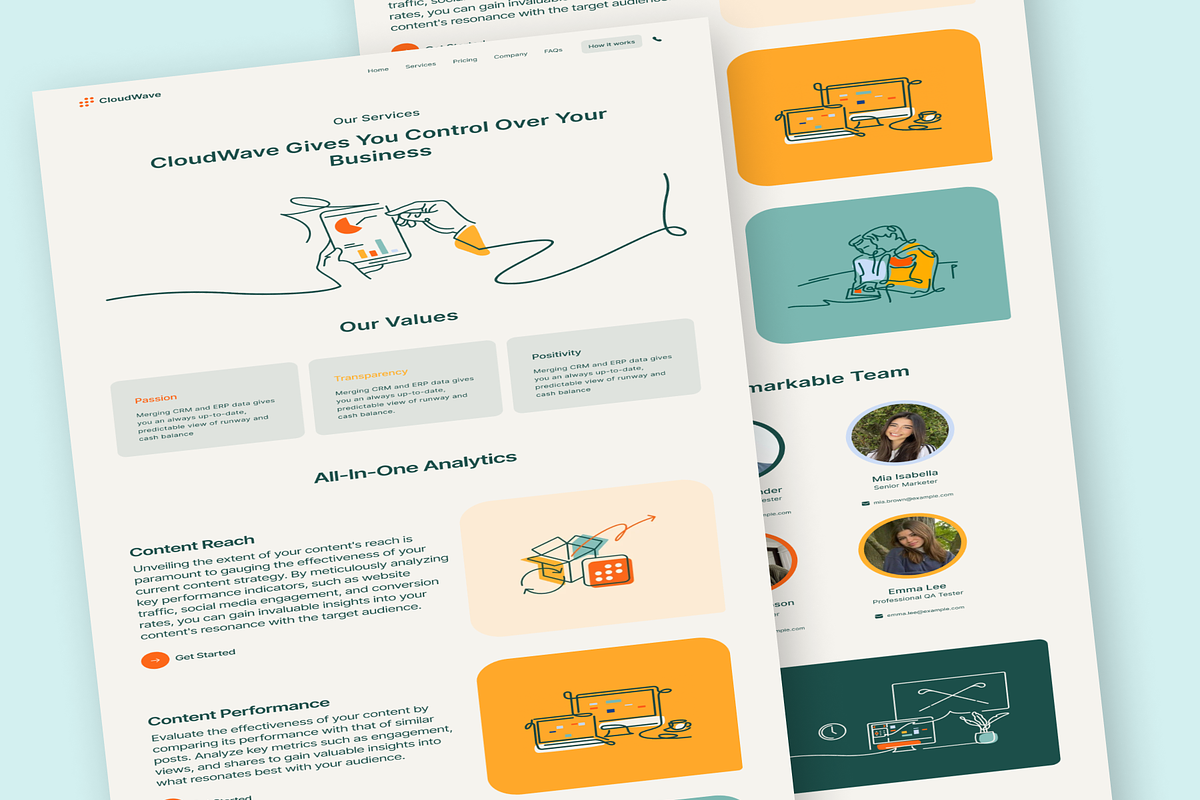CloudWave - Business Web Responsive, an UI Kit Template by Digibulbo (Photo 5 of 6)